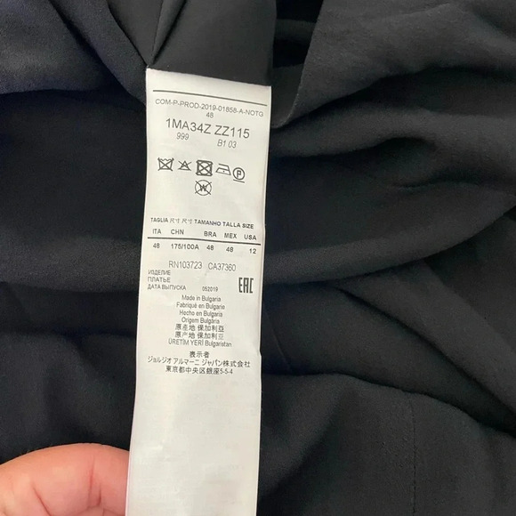 Armani Collezioni black cinched waist midi dress - Picture 12 of 13